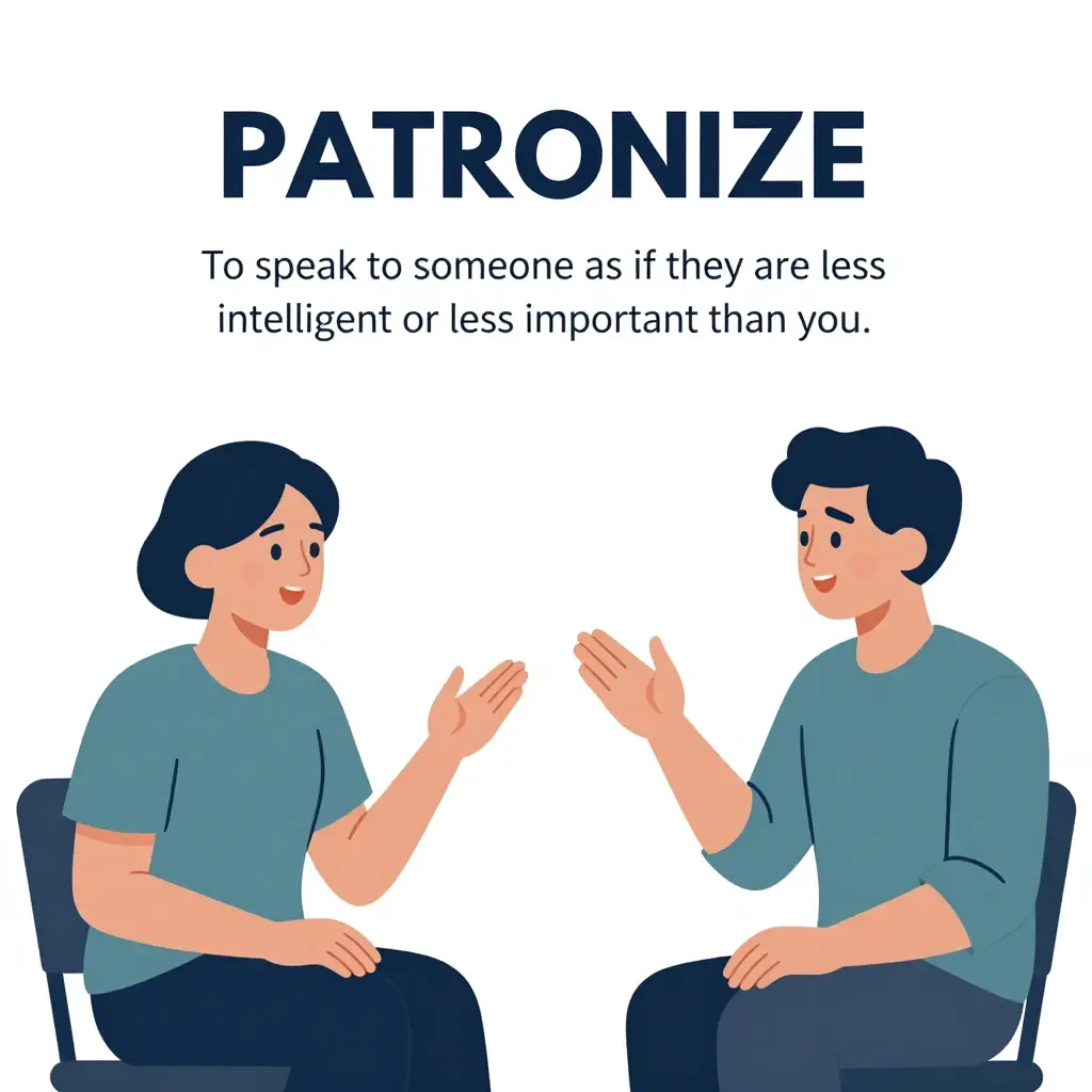 patronize meaning