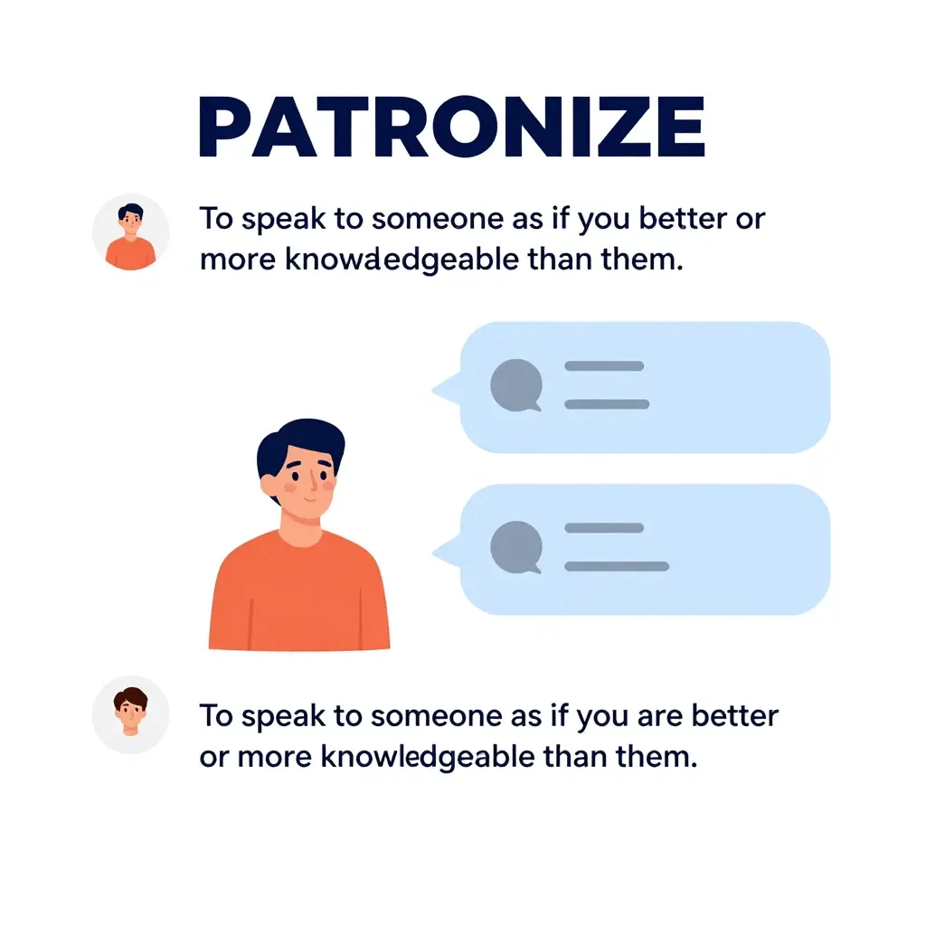 patronize meaning