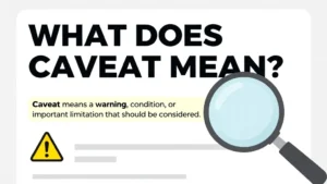 caveat meaning